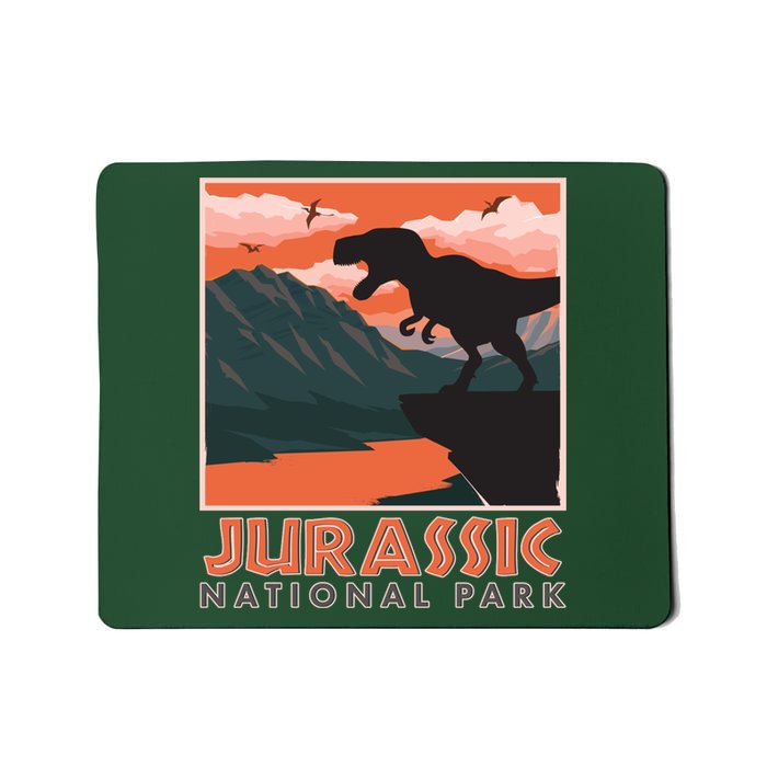 Vintage Jurassic National Park Poster Mousepad