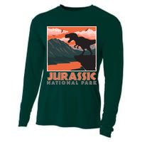 Vintage Jurassic National Park Poster Cooling Performance Long Sleeve Crew