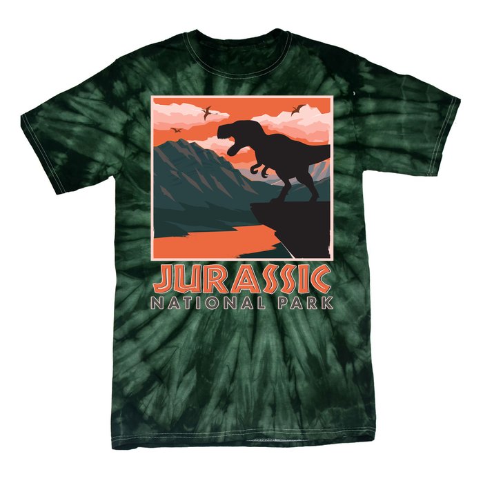 Vintage Jurassic National Park Poster Tie-Dye T-Shirt