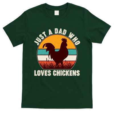 Vintage Just A Dad Who Loves Chickens T-Shirt