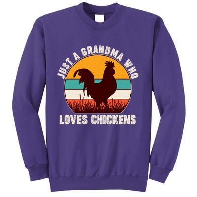 Vintage Just A Grandma Who Loves Chickens Sweatshirt
