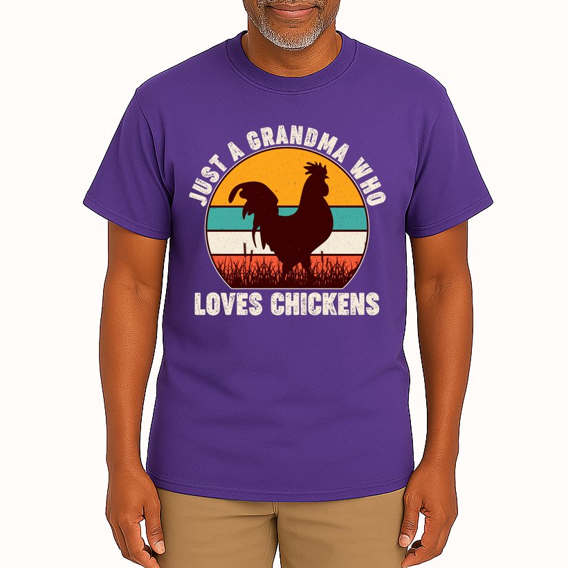 Vintage Just A Grandma Who Loves Chickens Tall T-Shirt