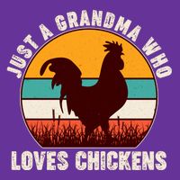Vintage Just A Grandma Who Loves Chickens Button