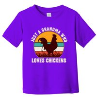 Vintage Just A Grandma Who Loves Chickens Toddler T-Shirt