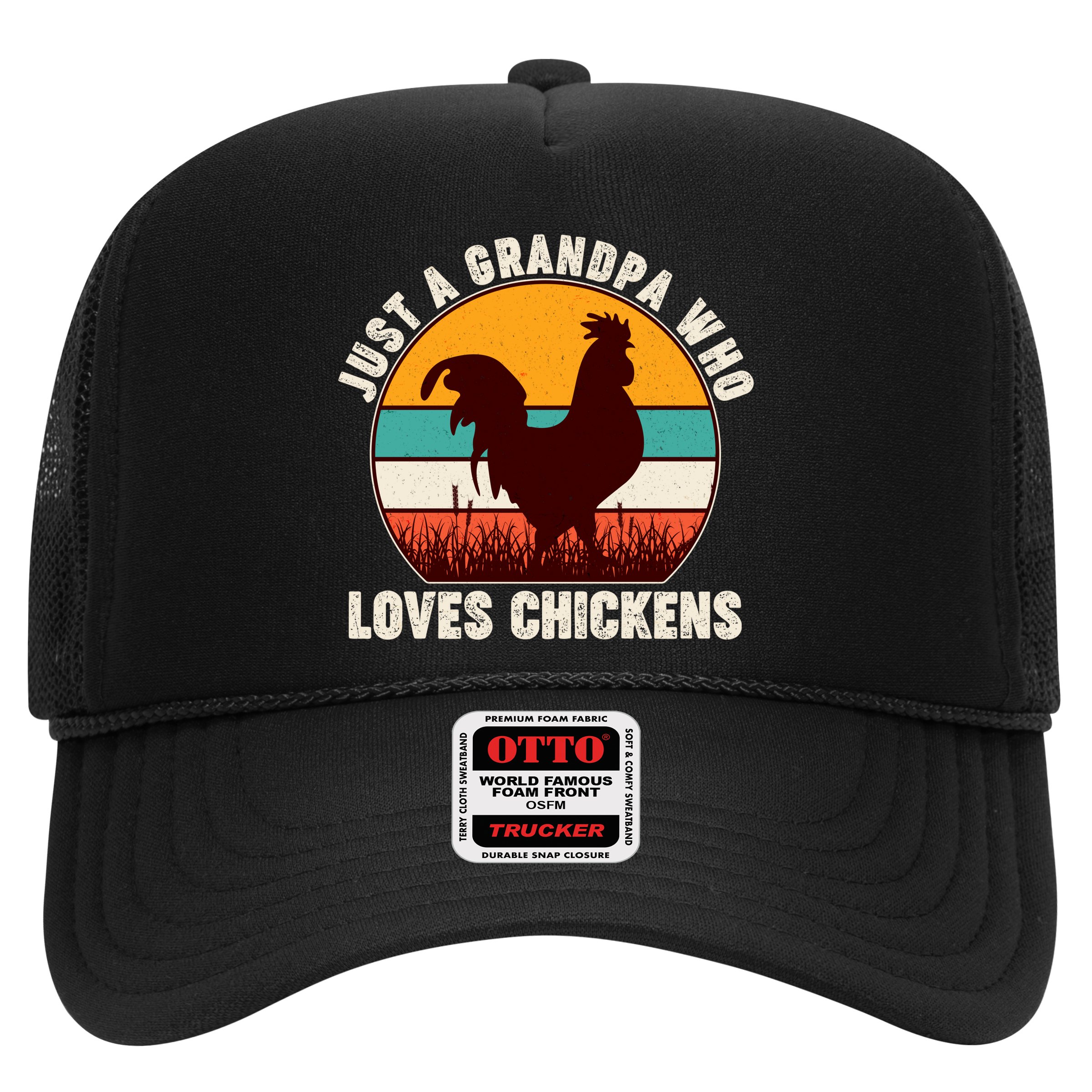 Vintage Just A Grandpa Who Loves Chickens Hat