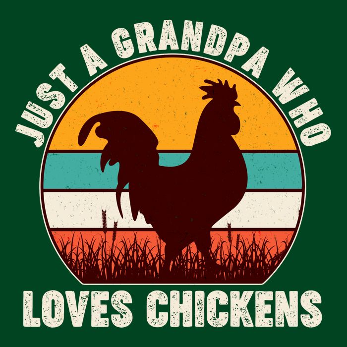 Vintage Just A Grandpa Who Loves Chickens Button