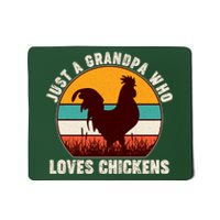 Vintage Just A Grandpa Who Loves Chickens Mousepad