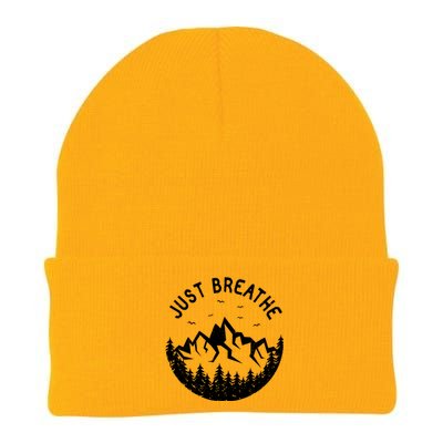 Vintage Just Breathe Nature Adventure Knit Cap Winter Beanie