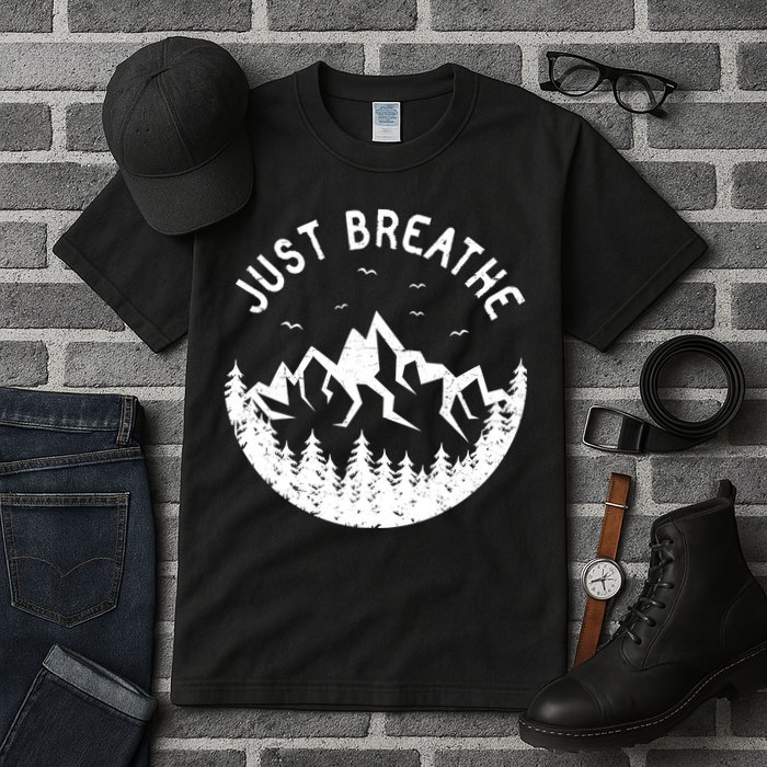 Vintage Just Breathe Nature Adventure Tall T-Shirt