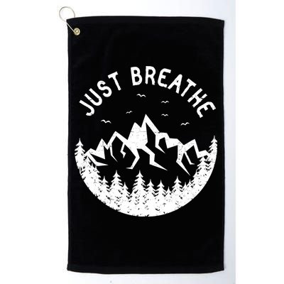 Vintage Just Breathe Nature Adventure Golf Towel