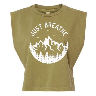 Vintage Just Breathe Nature Adventure Garment-Dyed Women's Muscle Tee