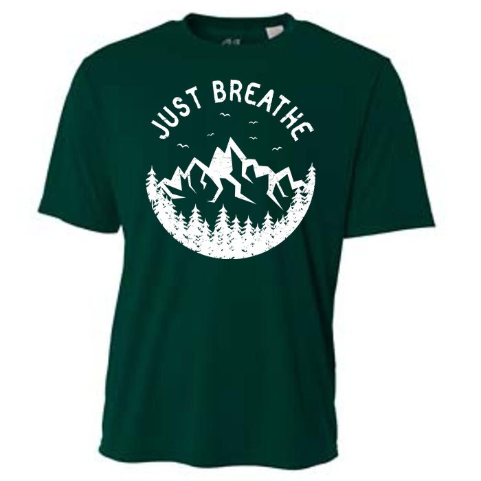 Vintage Just Breathe Nature Adventure Cooling Performance Crew T-Shirt