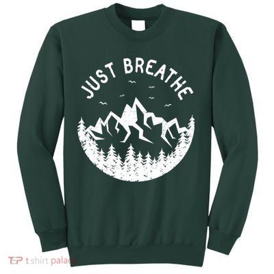 Vintage Just Breathe Nature Adventure Sweatshirt