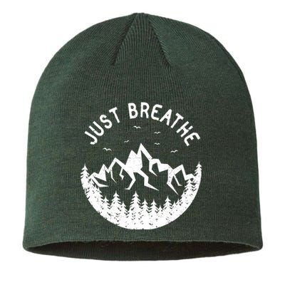 Vintage Just Breathe Nature Adventure Sustainable Beanie