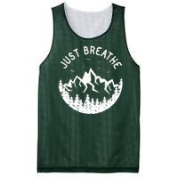 Vintage Just Breathe Nature Adventure Mesh Reversible Basketball Jersey Tank