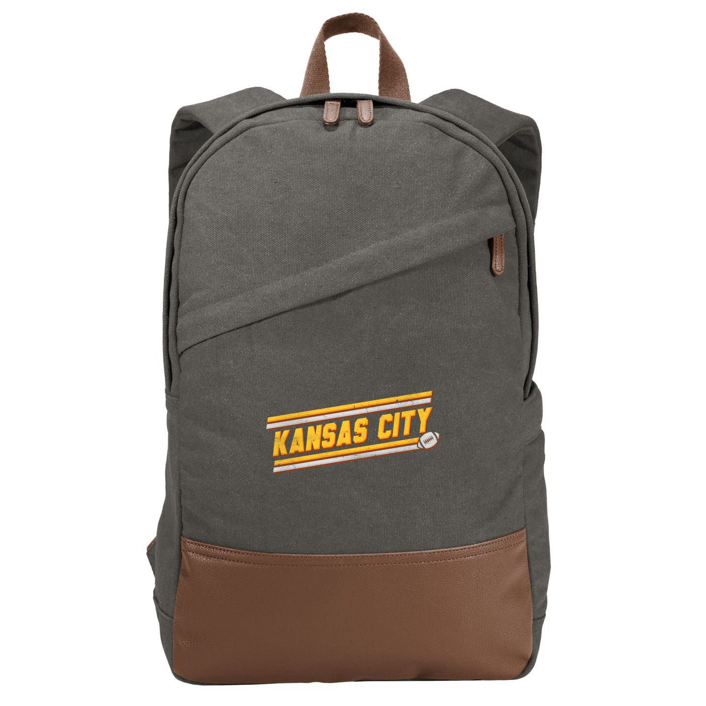 Vintage Kansas City Football Cotton Canvas Backpack