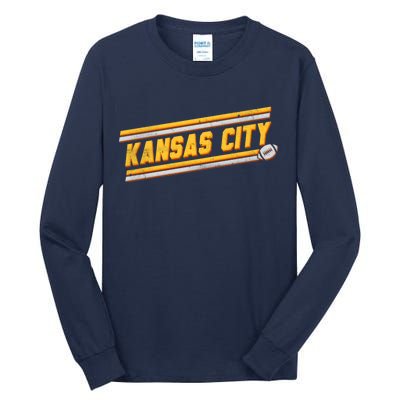 Vintage Kansas City Football Tall Long Sleeve T-Shirt