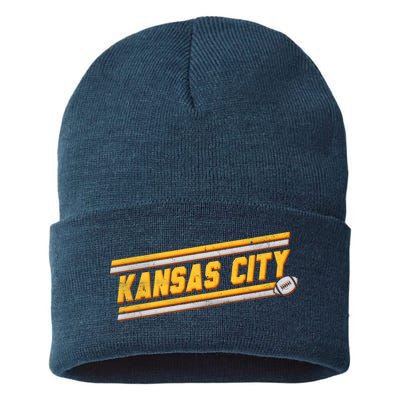 Vintage Kansas City Football Sustainable Knit Beanie