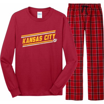 Vintage Kansas City Football Long Sleeve Pajama Set