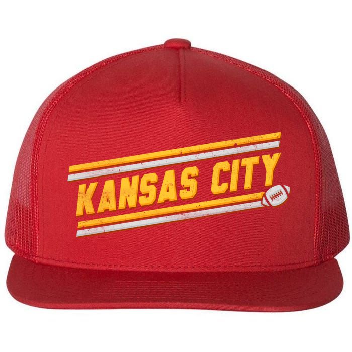 Vintage Kansas City Football Flat Bill Trucker Hat