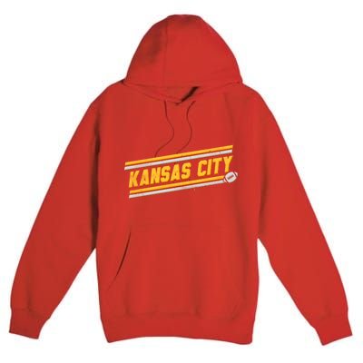 Vintage Kansas City Football Premium Pullover Hoodie