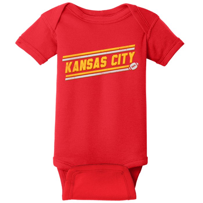 Vintage Kansas City Football Baby Bodysuit