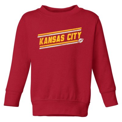 Vintage Kansas City Football Toddler Sweatshirt