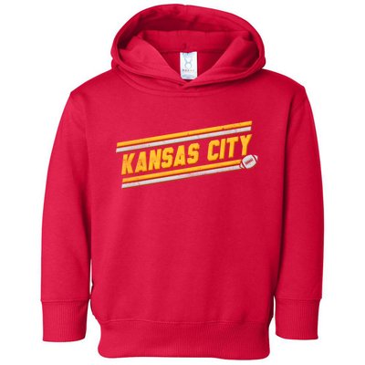 Vintage Kansas City Football Toddler Hoodie