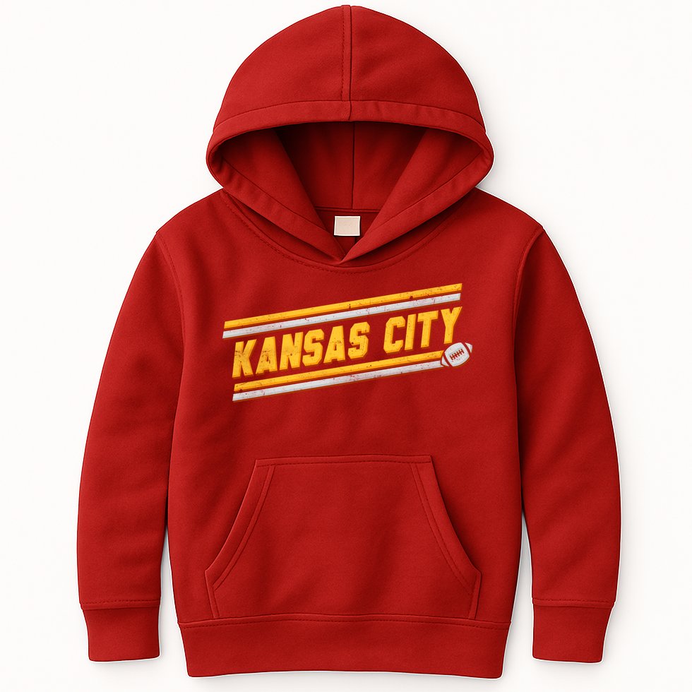 Vintage Kansas City Football Kids Hoodie