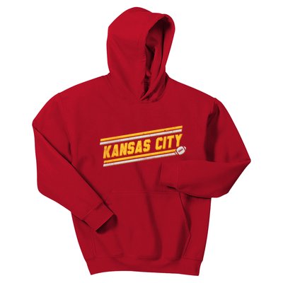 Vintage Kansas City Football Kids Hoodie