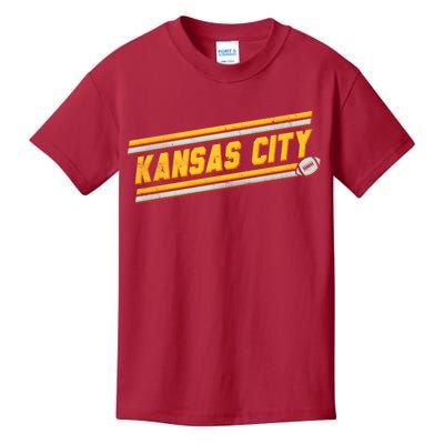 Vintage Kansas City Football Kids T-Shirt