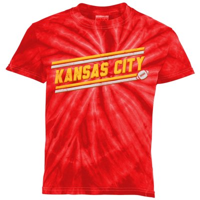 Vintage Kansas City Football Kids Tie-Dye T-Shirt