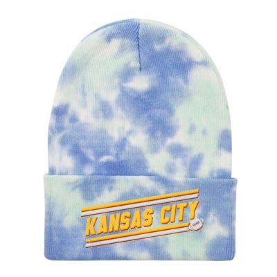 Vintage Kansas City Football Tie Dye 12in Knit Beanie