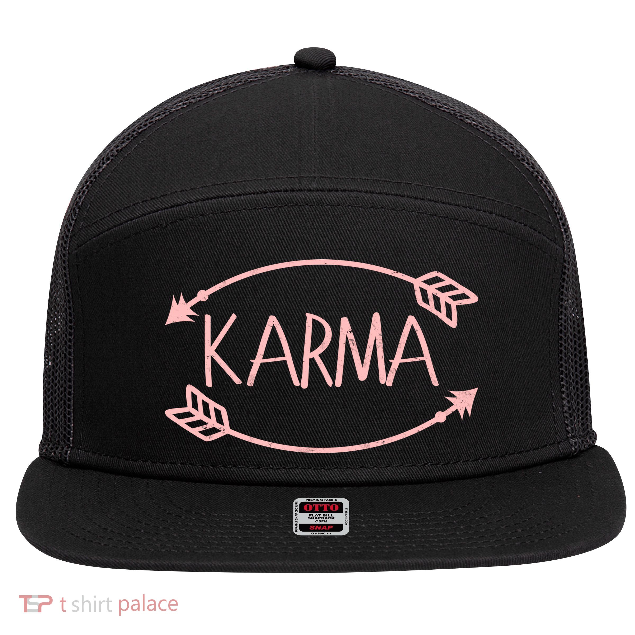 Vintage Karma Arrows 7 Panel Mesh Trucker Snapback Hat