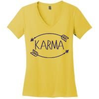 Vintage Karma Arrows Women's V-Neck T-Shirt