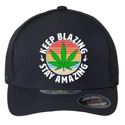 Vintage Keep Blazing Stay Amazing Flexfit Unipanel Trucker Cap