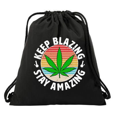 Vintage Keep Blazing Stay Amazing Drawstring Bag
