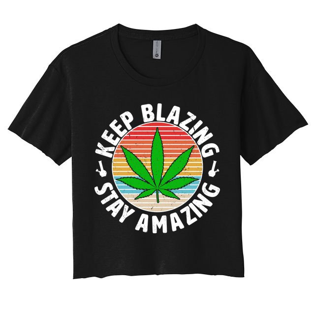 Vintage Keep Blazing Stay Amazing Crop Top