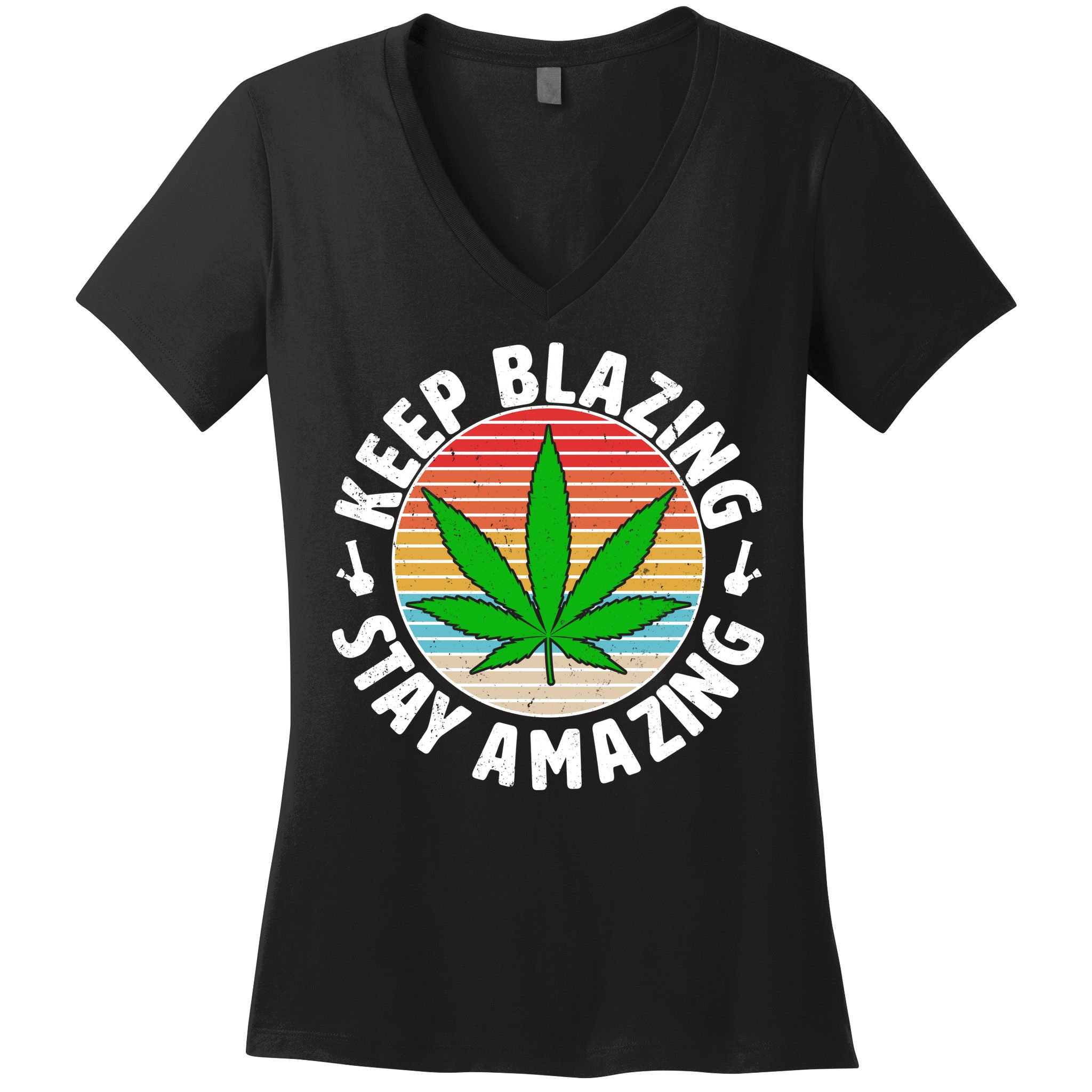 Vintage Keep Blazing Stay Amazing Women's V-Neck T-Shirt