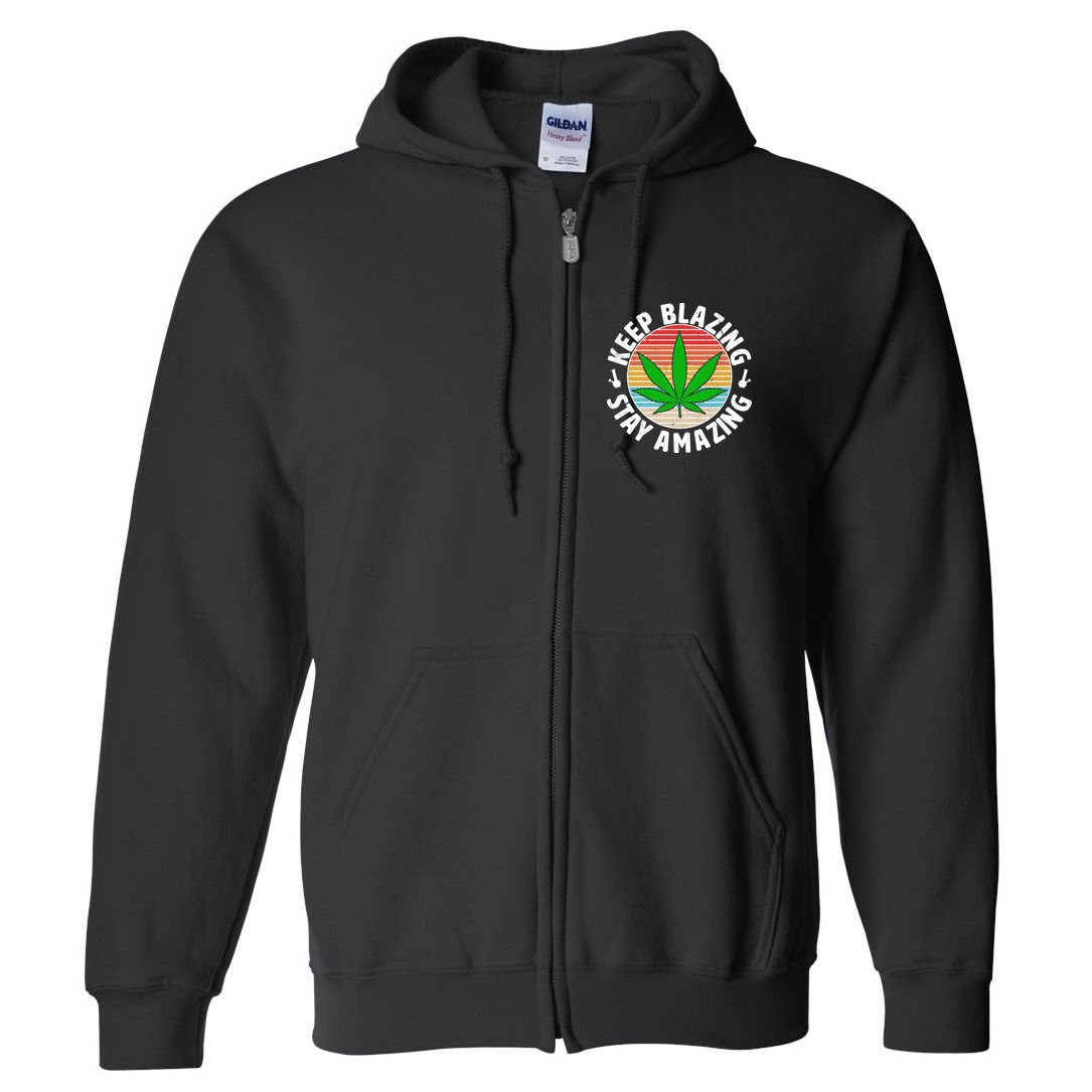 Vintage Keep Blazing Stay Amazing Full Zip Hoodie