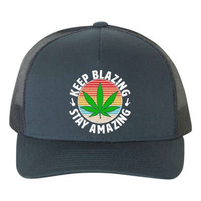 Vintage Keep Blazing Stay Amazing Yupoong Adult 5-Panel Trucker Hat