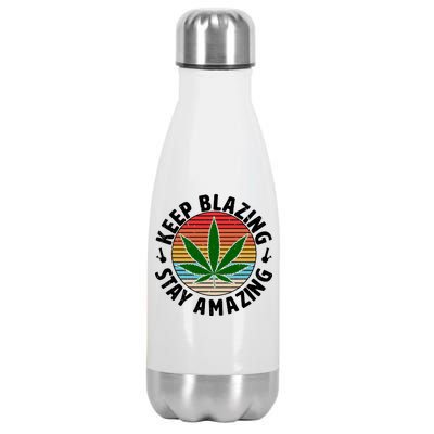 Vintage Keep Blazing Stay Amazing Stainless Steel Insulated Water Bottle