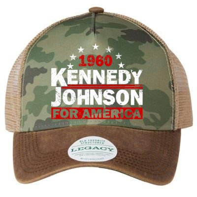 Vintage Kennedy Johnson 1960 For America Legacy Tie Dye Trucker Hat