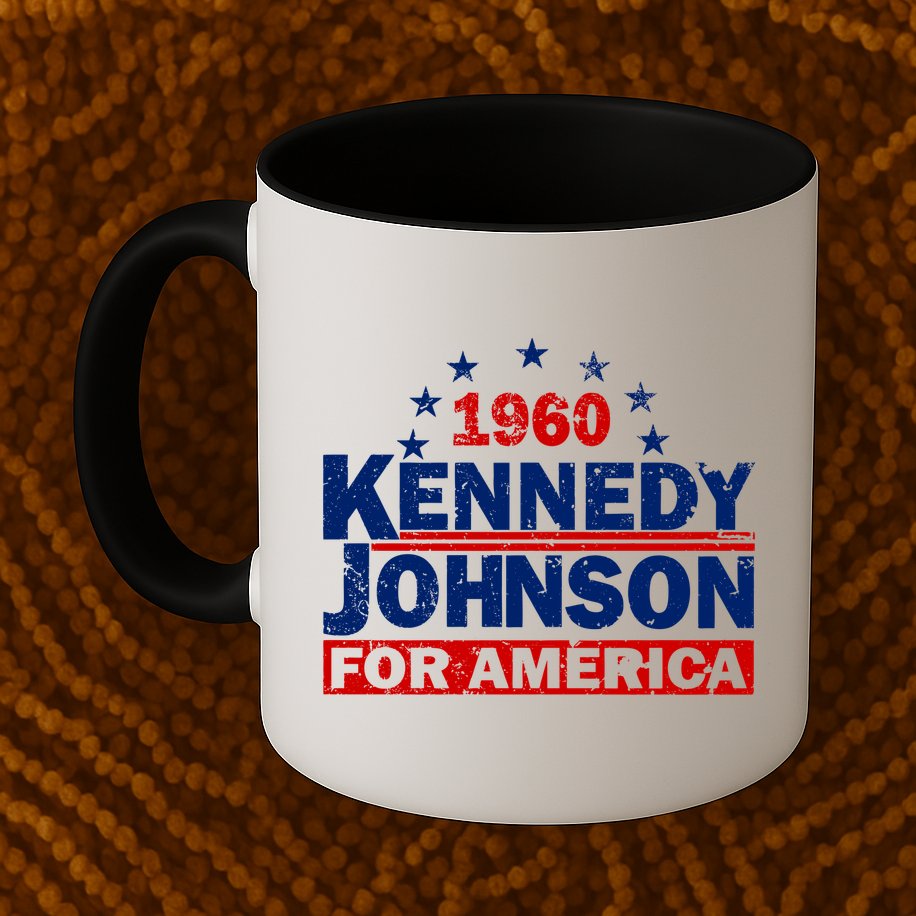 Vintage Kennedy Johnson 1960 For America Mug