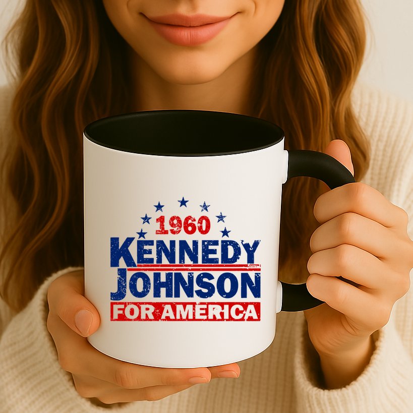 Vintage Kennedy Johnson 1960 For America Mug