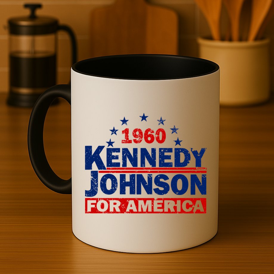 Vintage Kennedy Johnson 1960 For America Mug