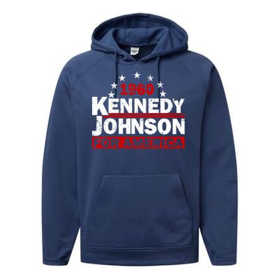 Vintage Kennedy Johnson 1960 For America Performance Fleece Hoodie