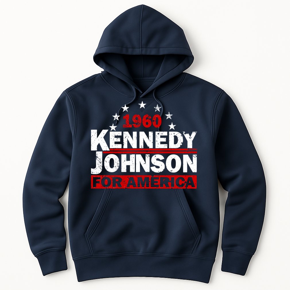 Vintage Kennedy Johnson 1960 For America Hoodie