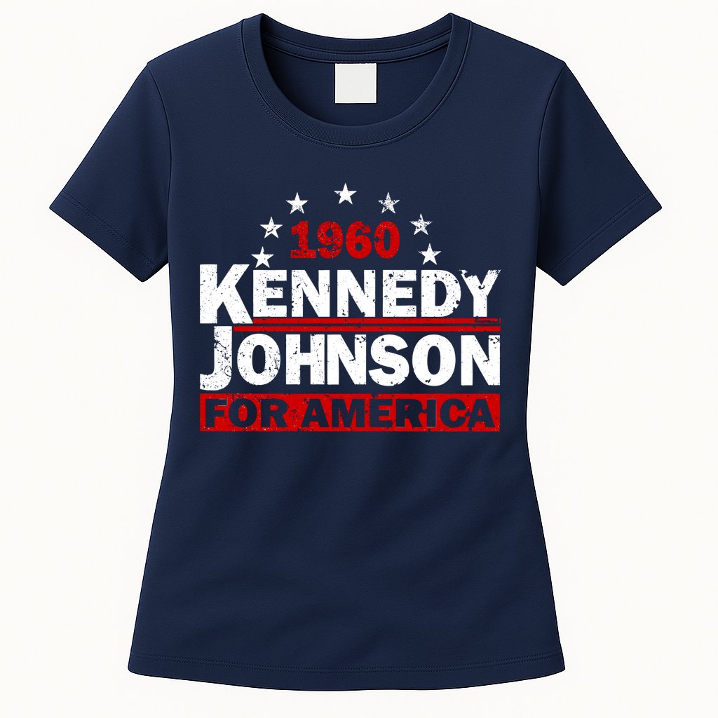 Vintage Kennedy Johnson 1960 For America Womens T-Shirt