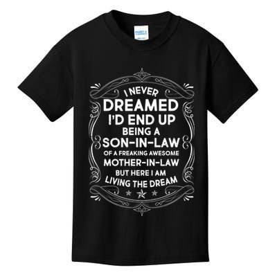Vintage Label Freaking Awesome Mother-In-Law Kids T-Shirt